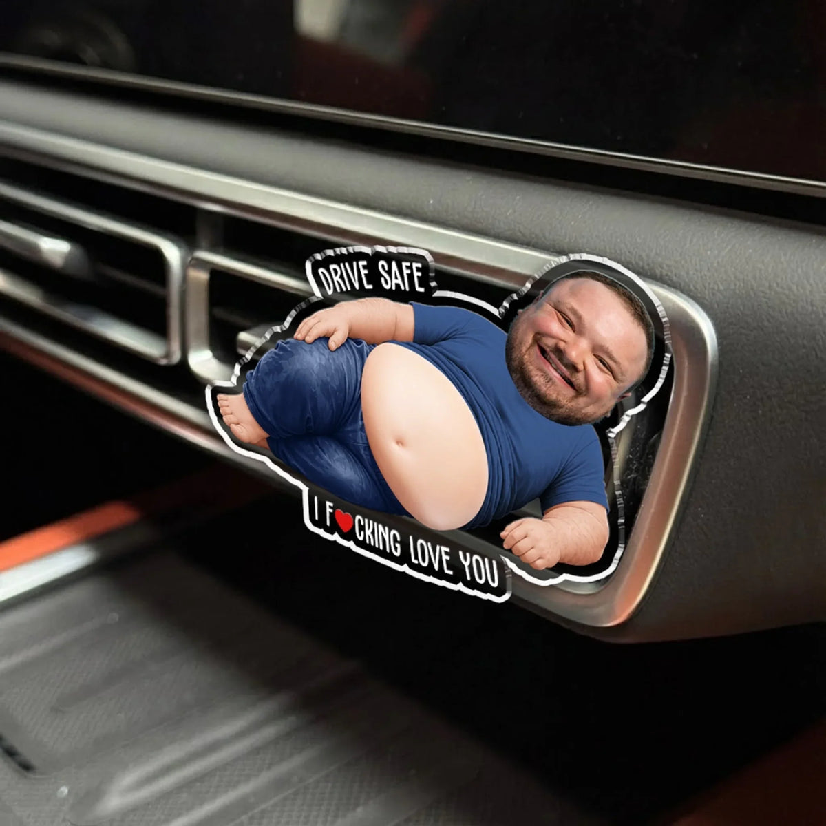 Custom Photo 3D Spicy Gifts For Wife • It Is Not A Dad Bod - Personalized Squishy Acrylic Car Vent Clip