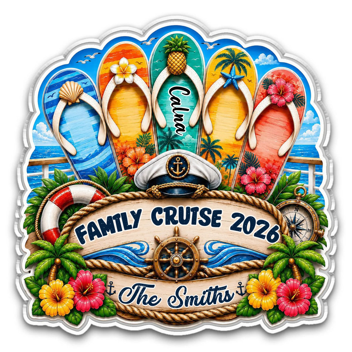 Family Cruise - Personalized Acrylic Magnet