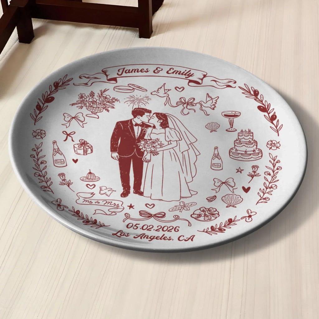Our Wedding - Personalized Plate