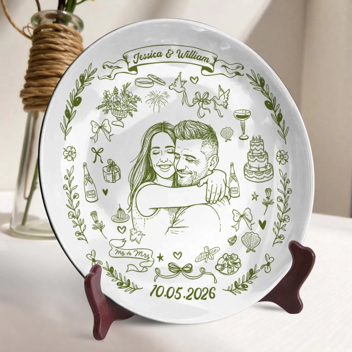 Our Wedding - Personalized Plate