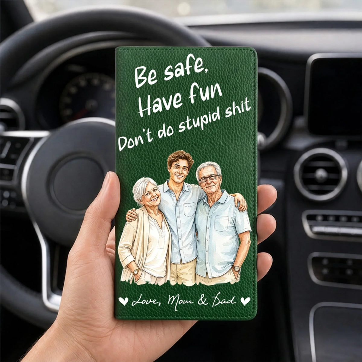Come Home Without Any Stories - Personalized Custom Car Document Holder