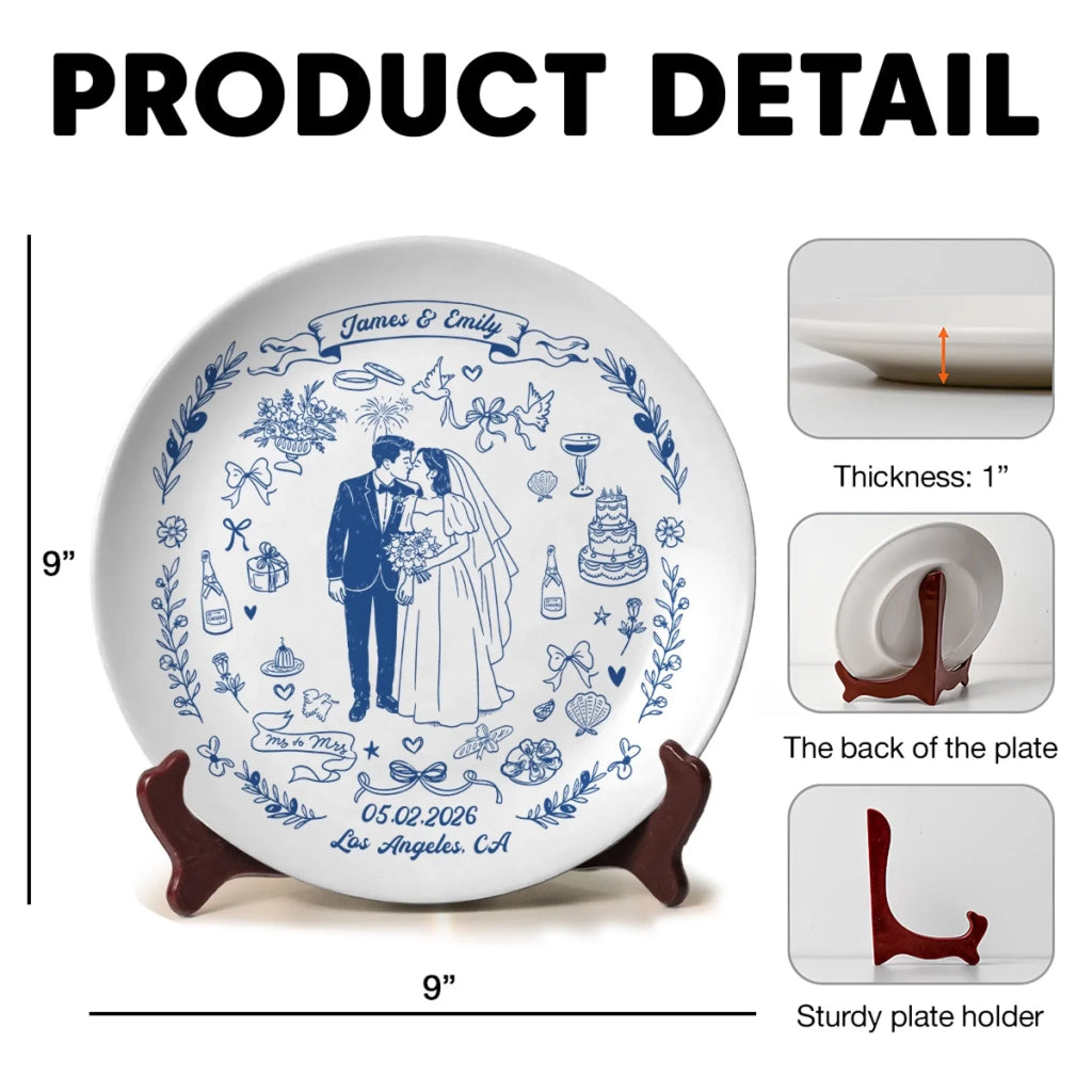 Our Wedding - Personalized Plate