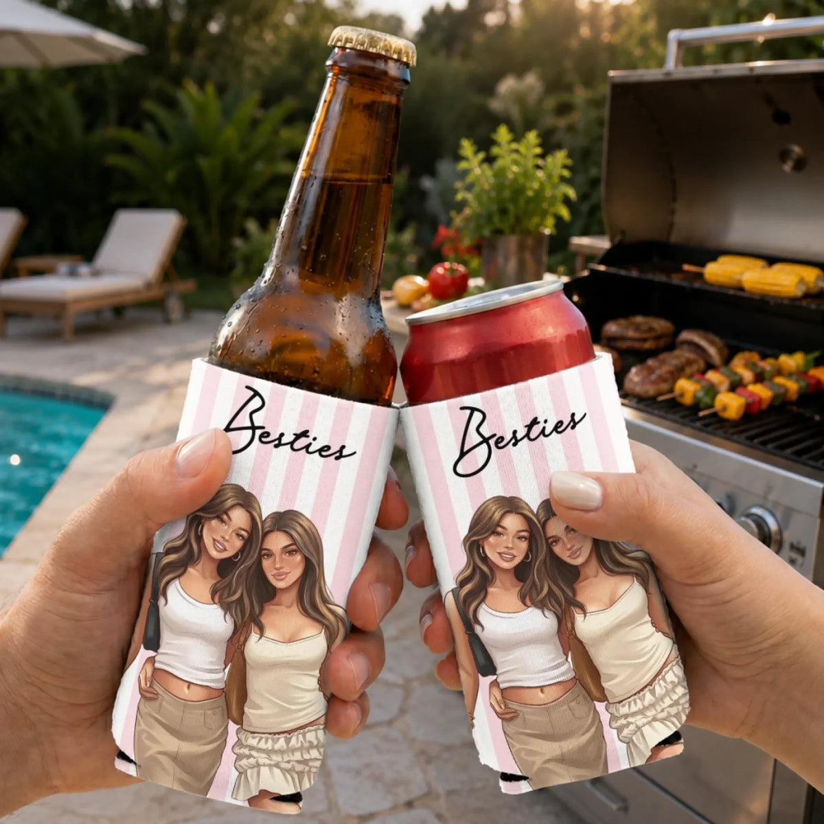 Family & Friends - Personalized Skinny Can Cooler