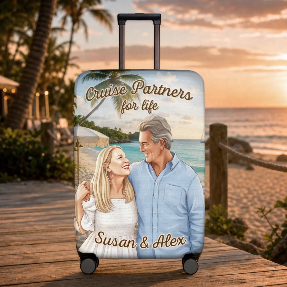 Cruise For Life - Personalized Luggage Cover