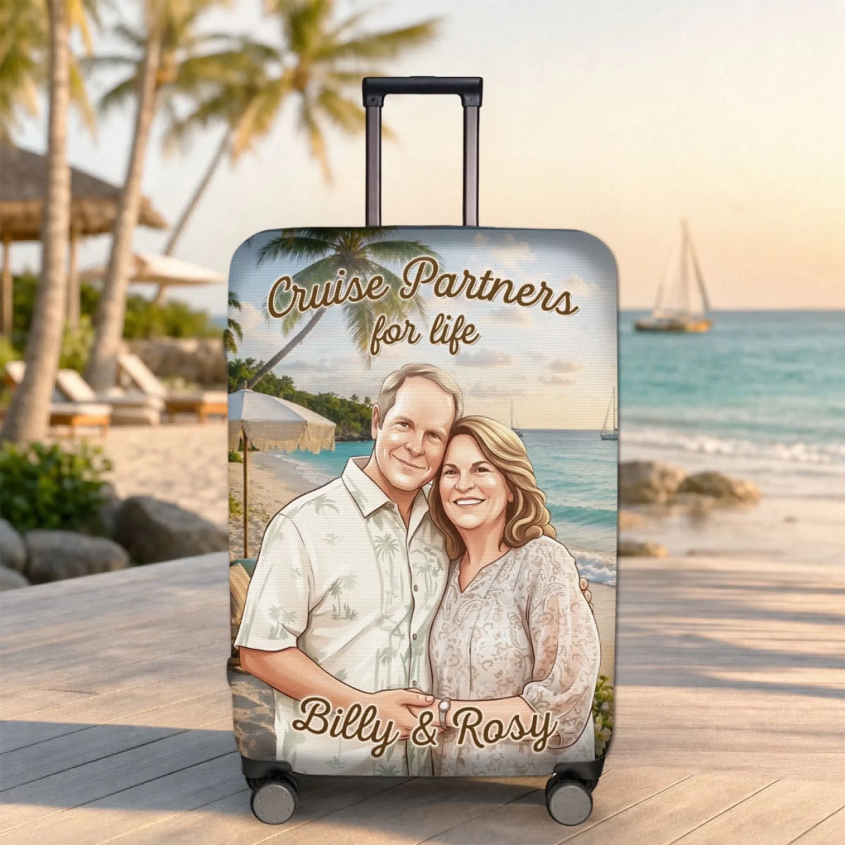 Cruise For Life - Personalized Luggage Cover