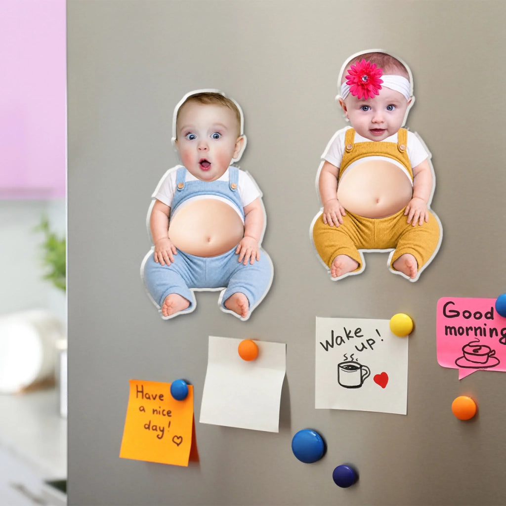 Tiny Squishy Belly - Personalized Squishy Acrylic Magnet