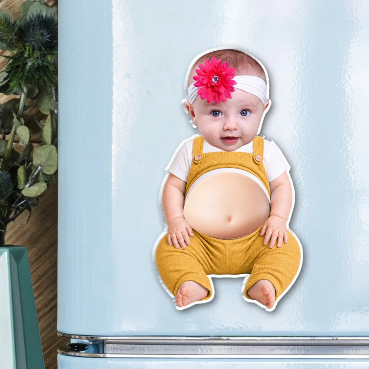 Tiny Squishy Belly - Personalized Squishy Acrylic Magnet