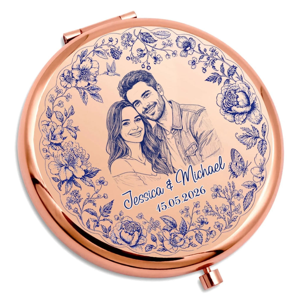Wishing You Endless Happiness Always - Personalized Compact Mirror