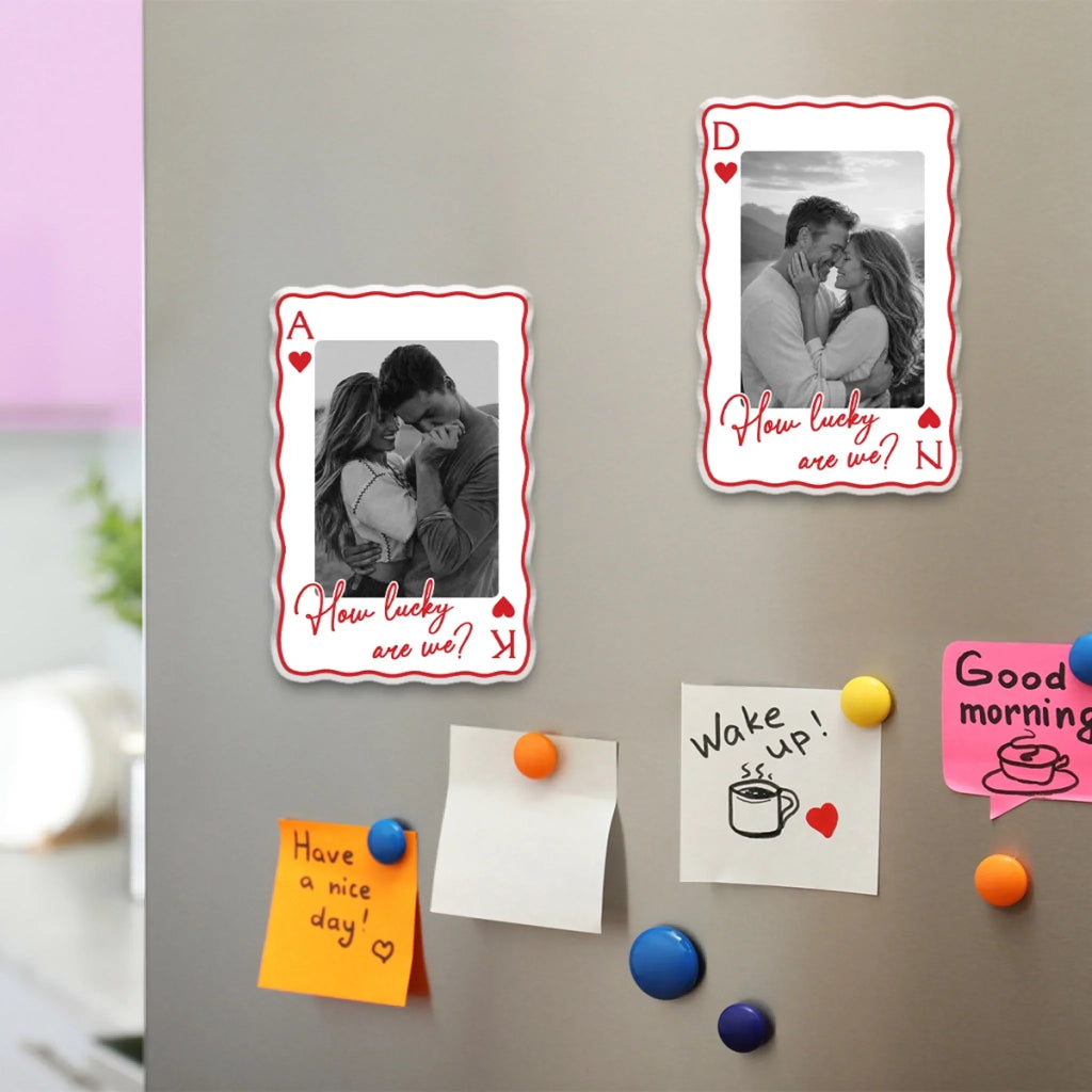 How Lucky We Are - Personalized Acrylic Magnet