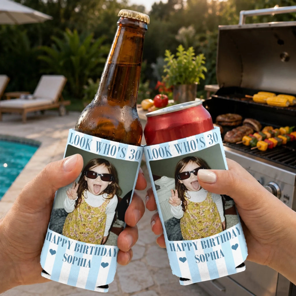 Who Is This - Personalized Skinny Can Cooler