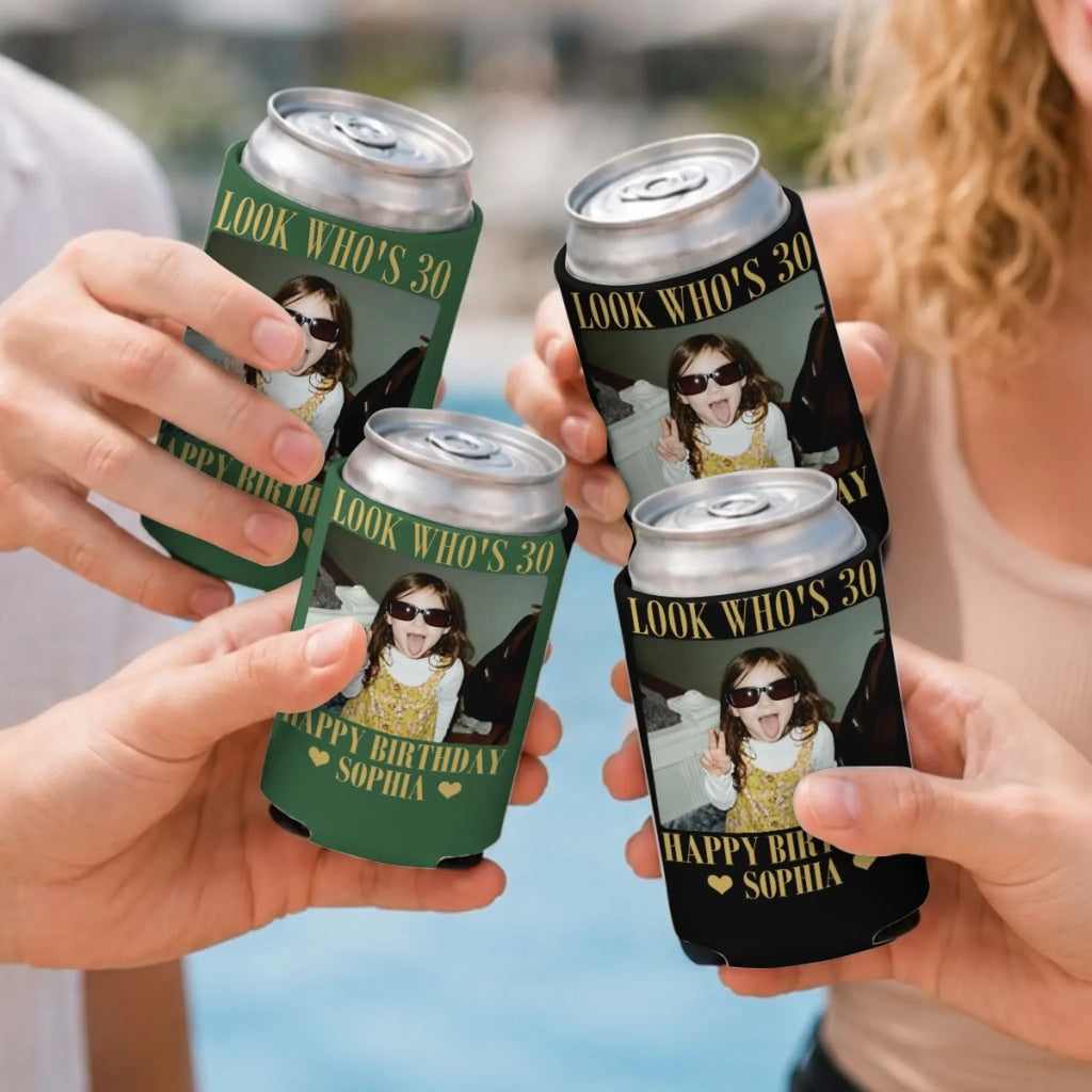 Who Is This - Personalized Skinny Can Cooler
