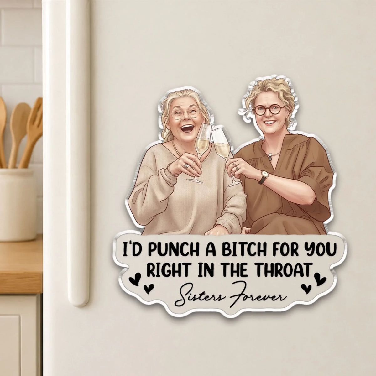 Besties Forever - Personalized Acrylic Magnet