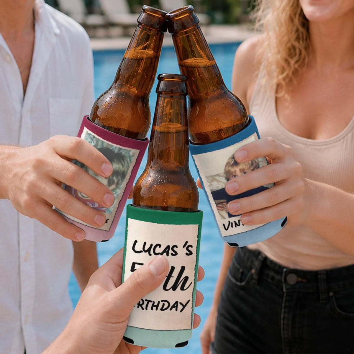 Vintage Birthday Gift - Personalized Skinny Can Cooler