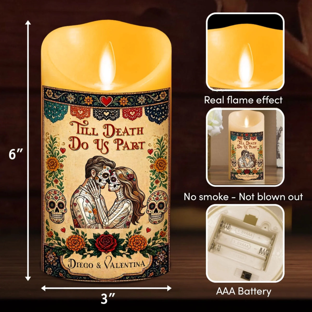 Forever And Always - Personalized LED Candle
