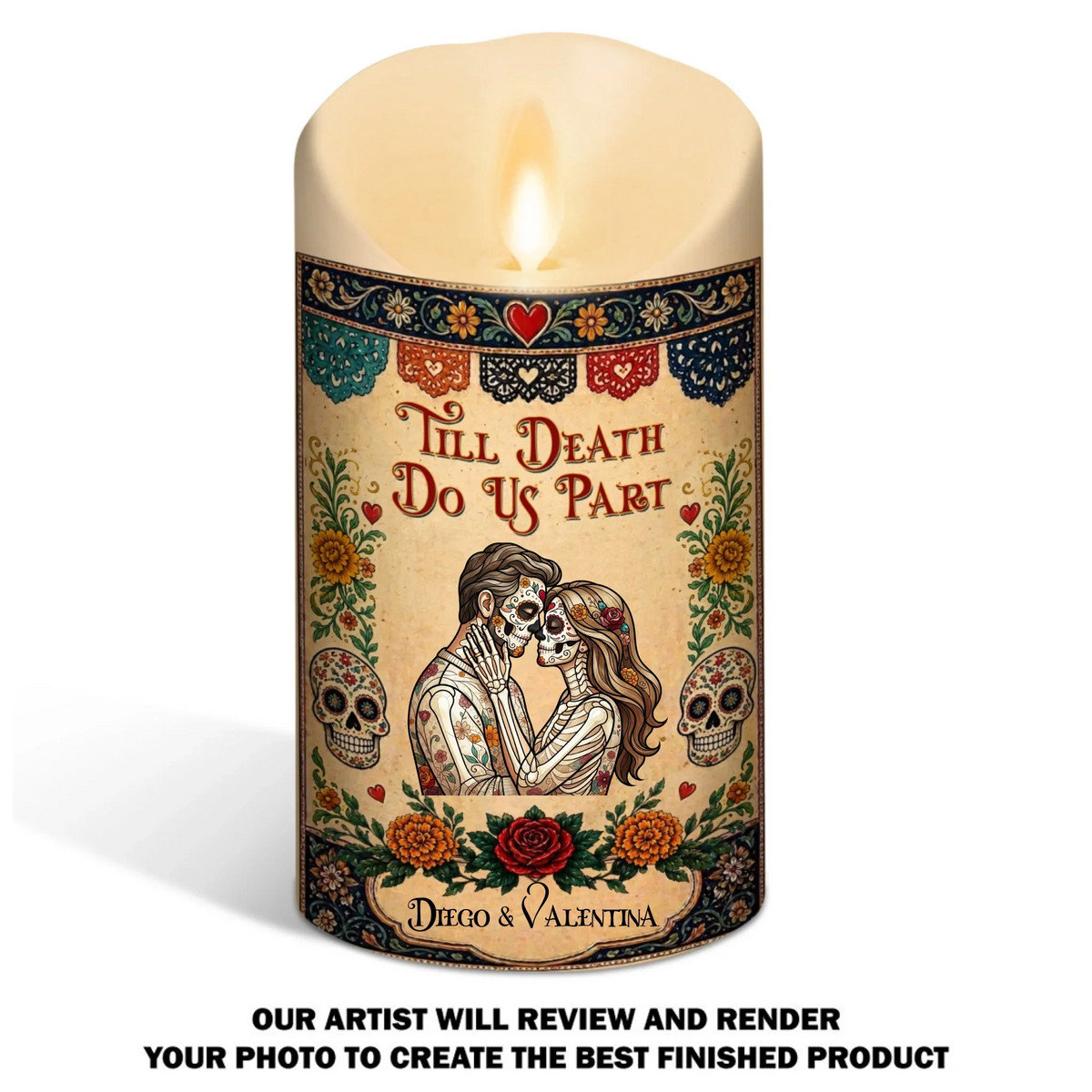 Forever And Always - Personalized LED Candle