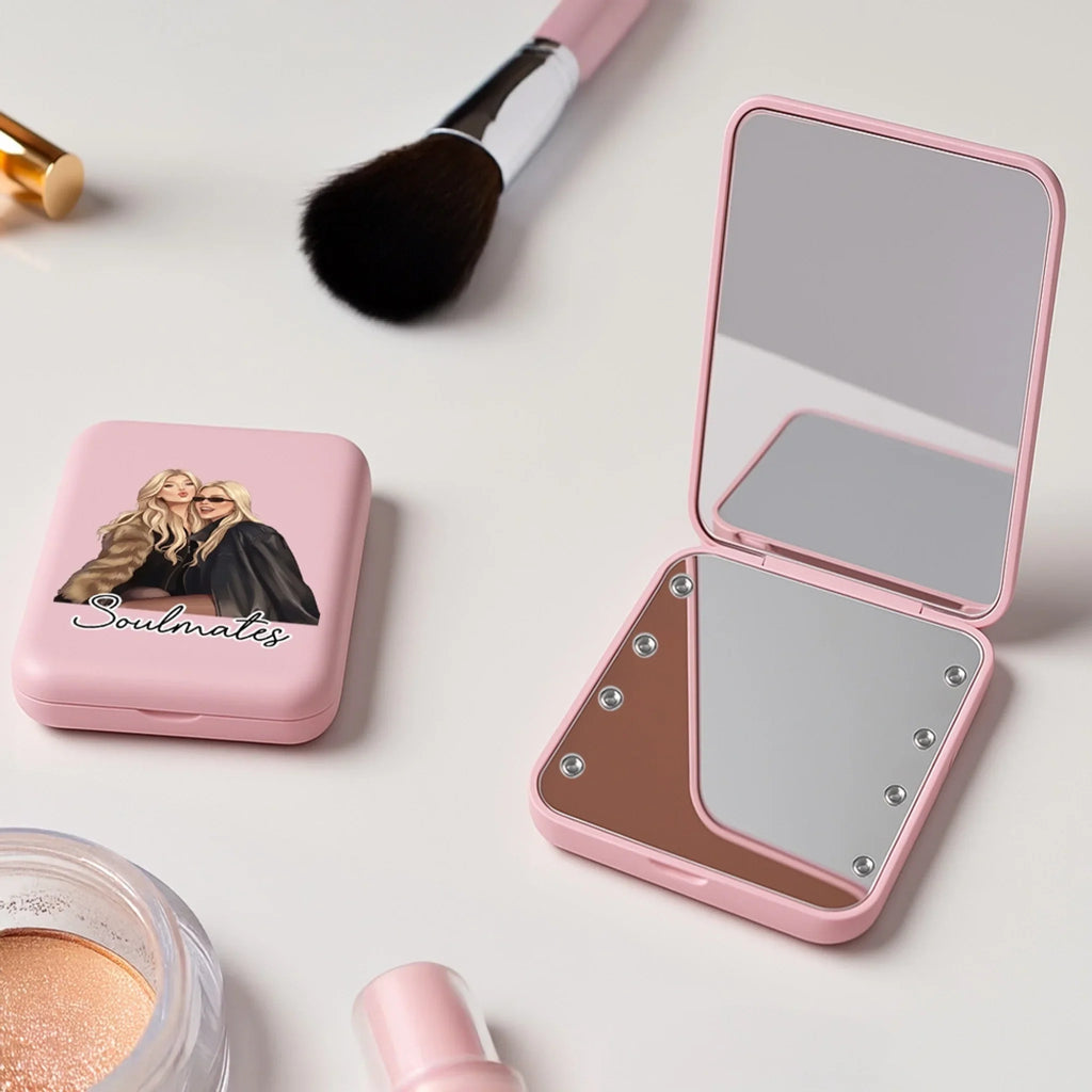Soulmates - Personalized LED Pocket Mirror