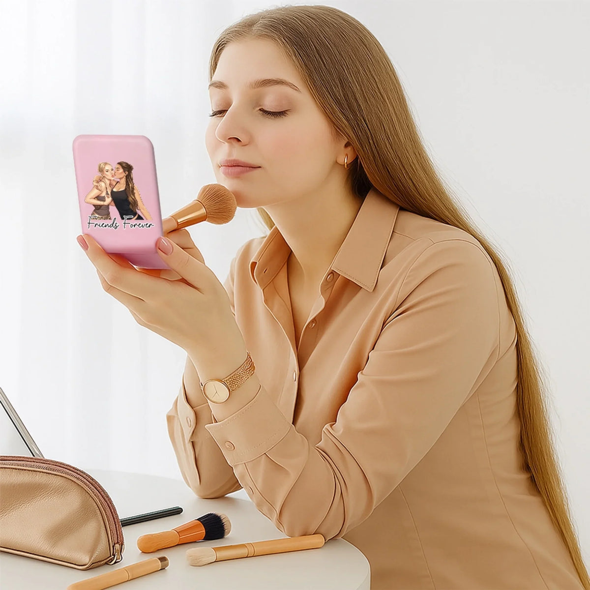 Soulmates - Personalized LED Pocket Mirror