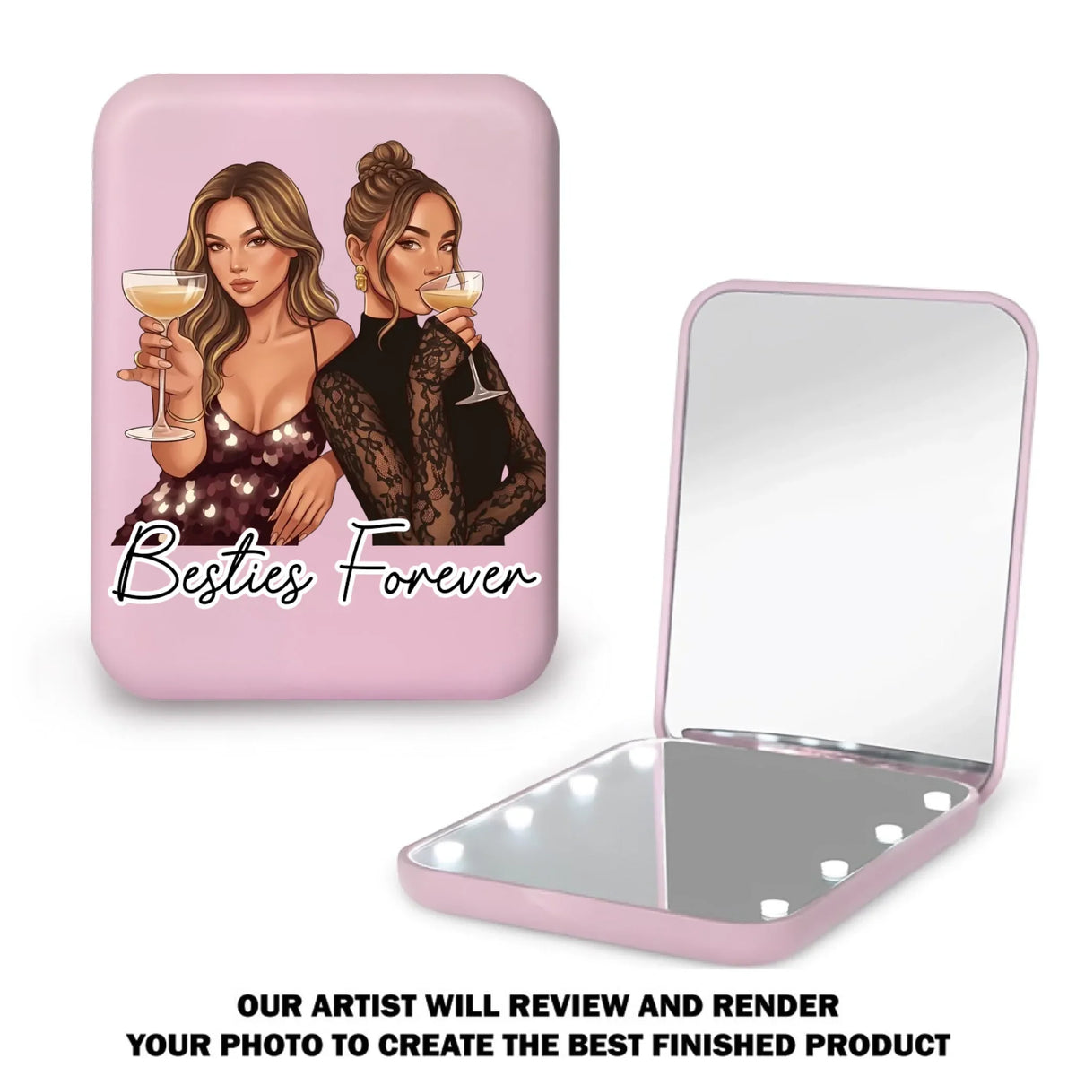 Soulmates - Personalized LED Pocket Mirror