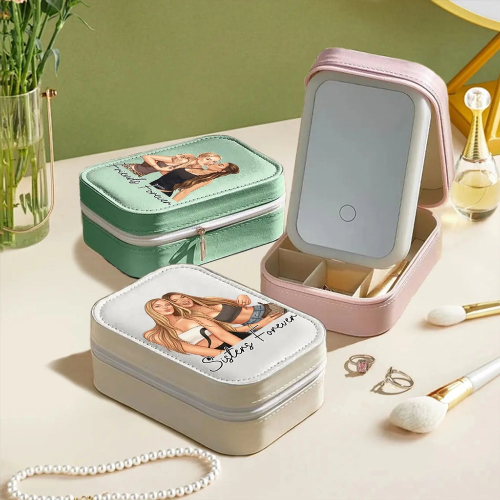 Soulmates - Personalized Jewelry Box With LED Mirror