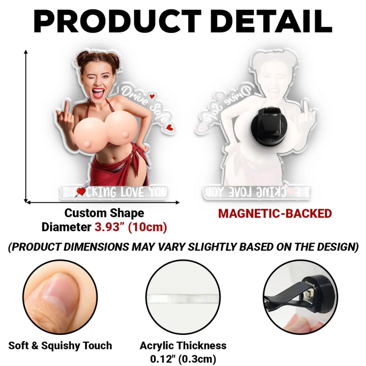 Custom Photo 3D Spicy Gifts For Husband • I Still Need You - Personalized Squishy Acrylic Car Vent Clip