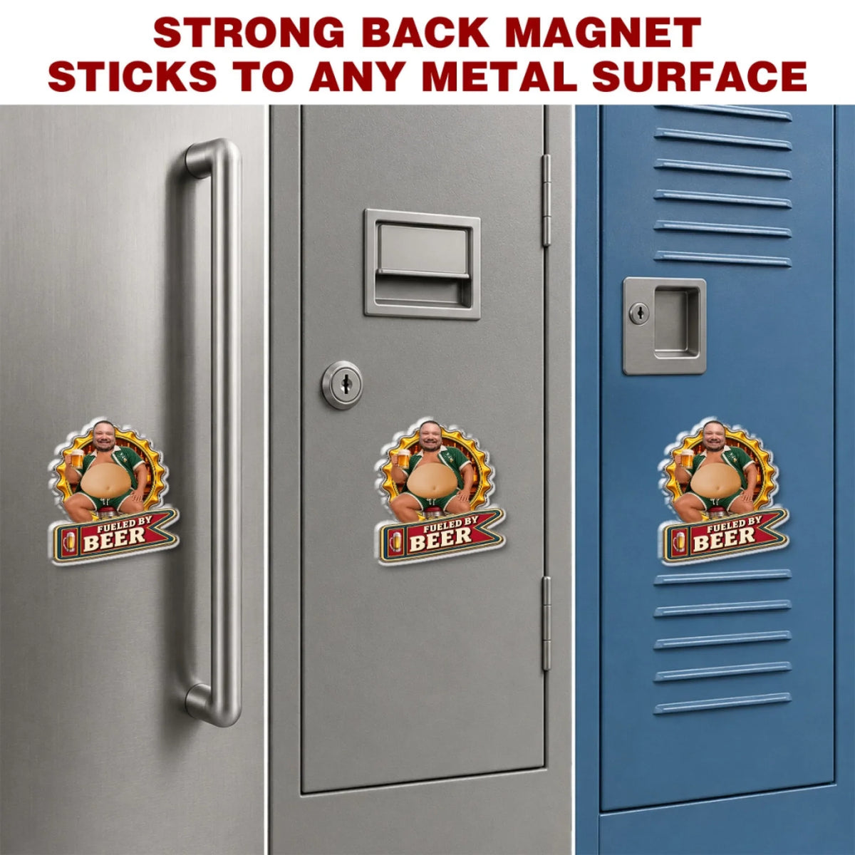 Fueled By Beer - Personalized Squishy Acrylic Magnet