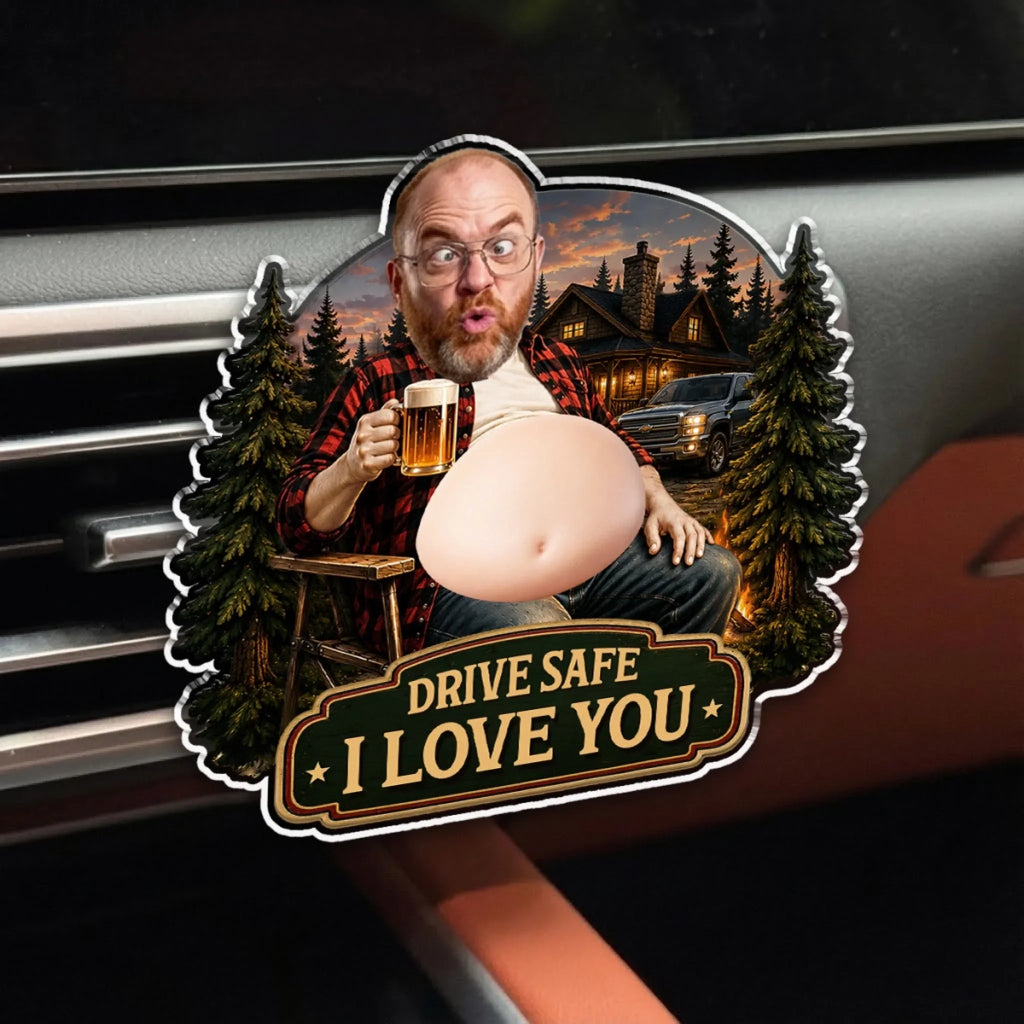 Custom Photo 3D Spicy Gifts For Wife • Sip The Summit - Personalized Squishy Acrylic Car Vent Clip