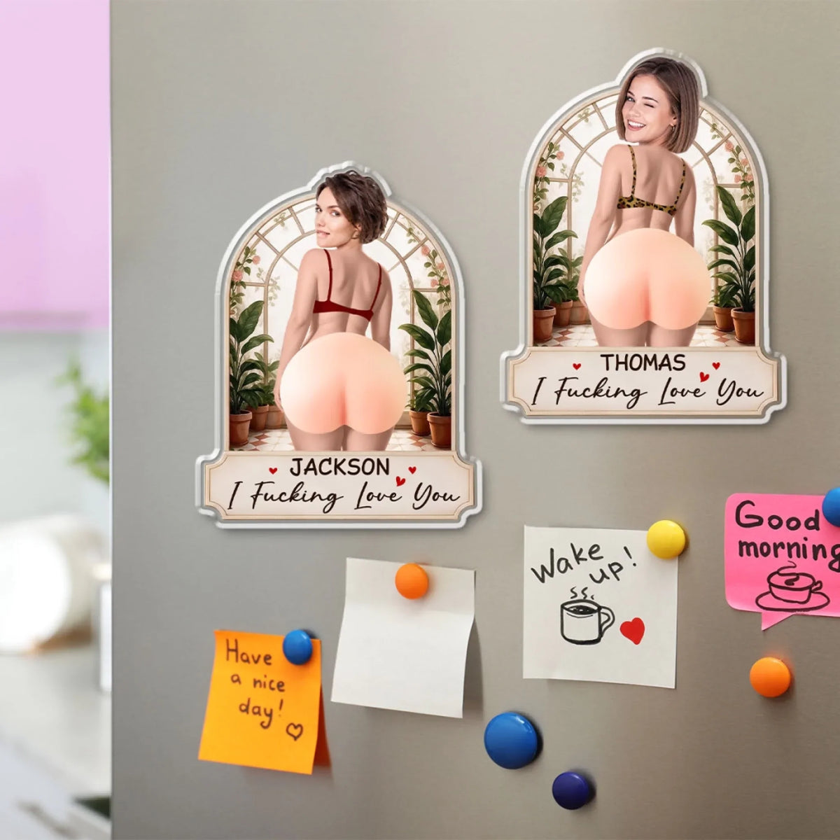 I Crazy Love You - Personalized Squishy Acrylic Magnet