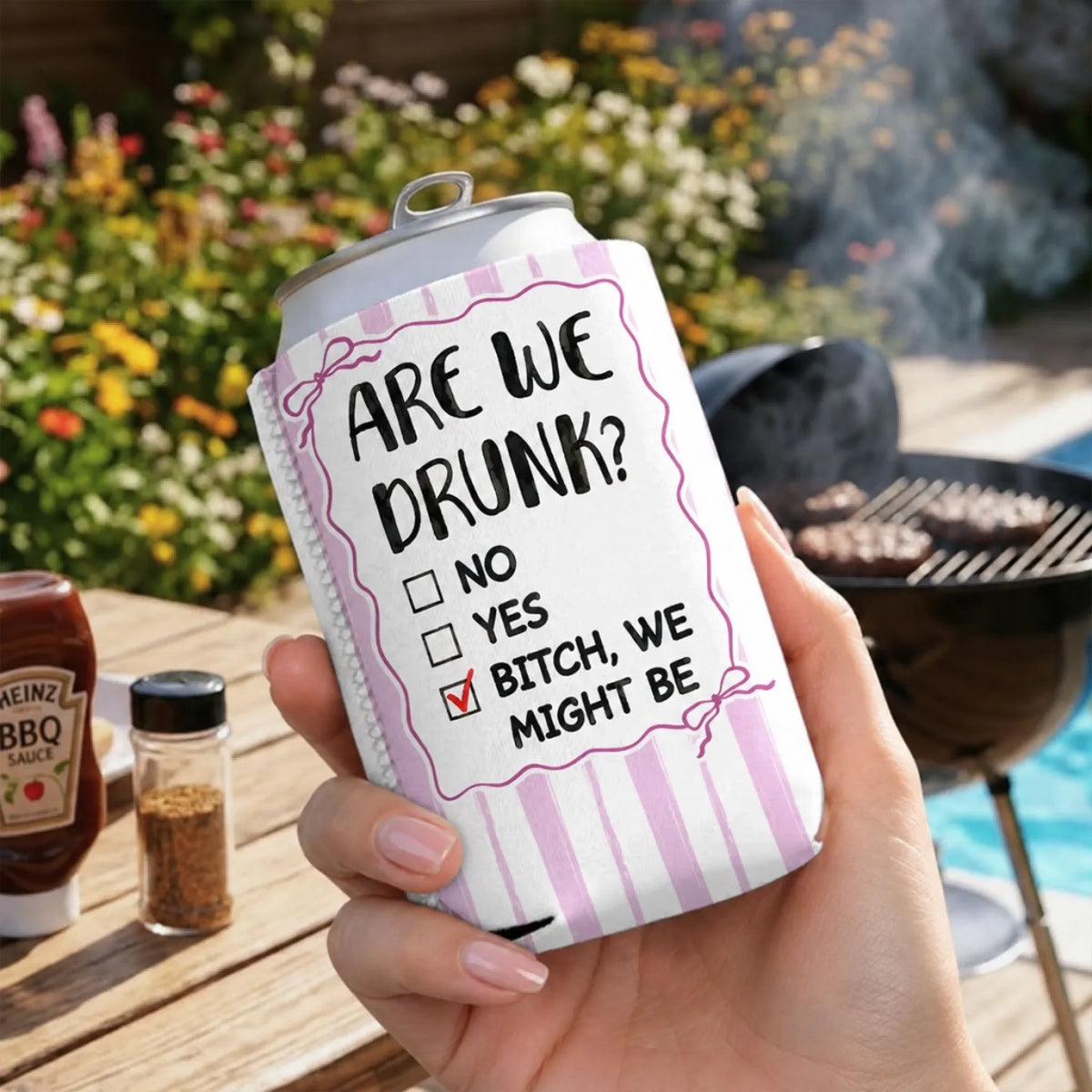 Are We Drunk - Personalized Skinny Can Cooler