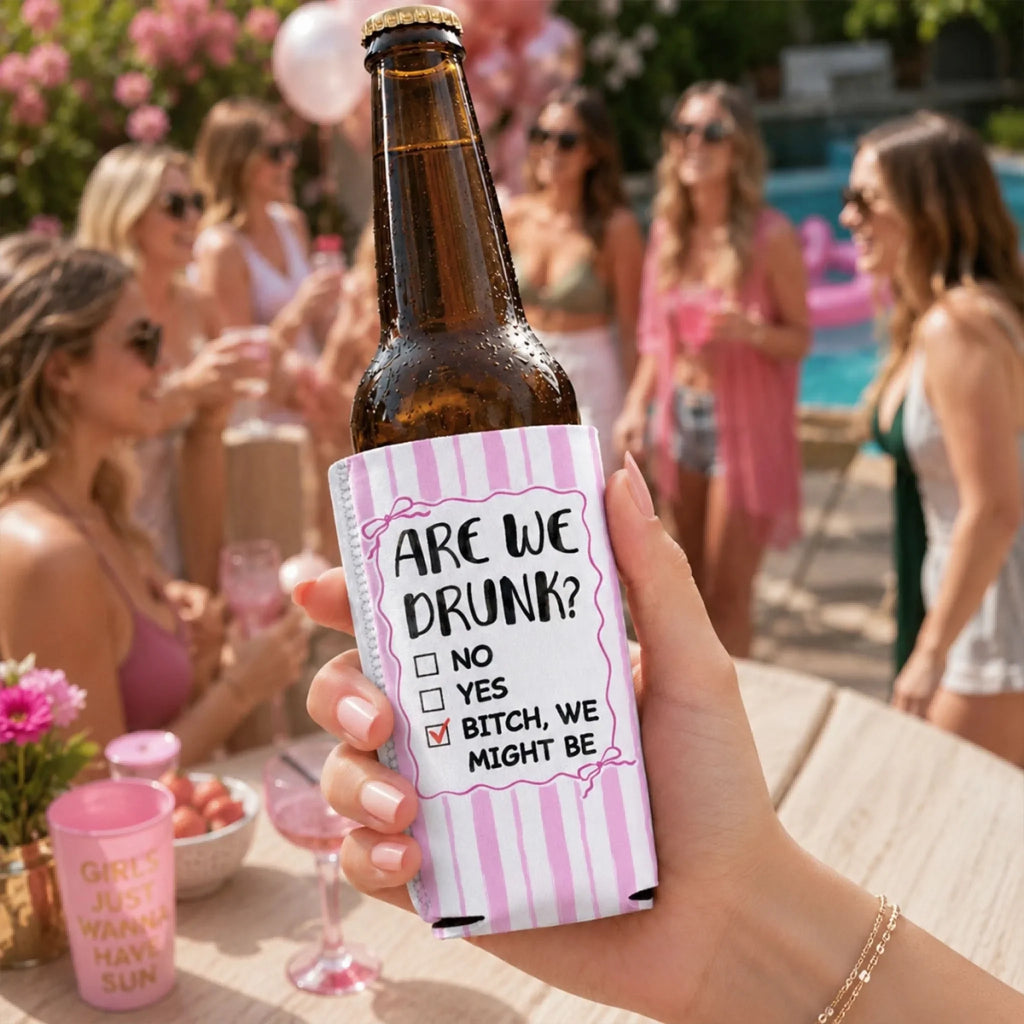 Are We Drunk - Personalized Skinny Can Cooler