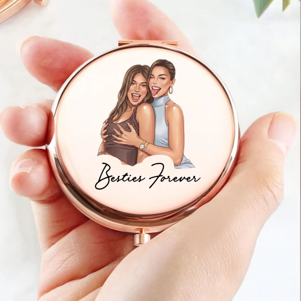Sisters Forever - Personalized Compact Mirror