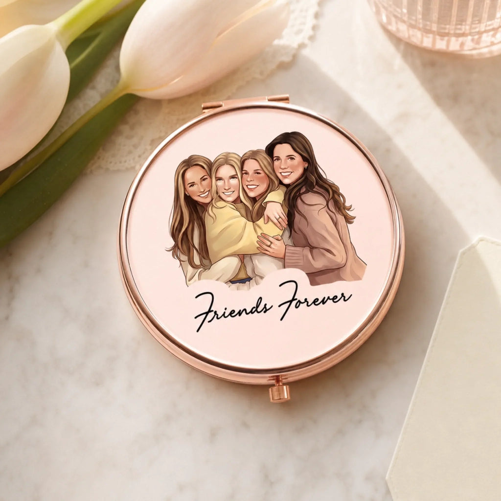 Sisters Forever - Personalized Compact Mirror