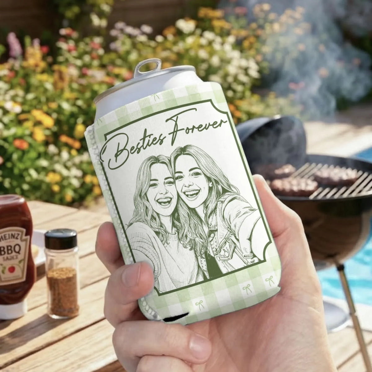 Love You Bestie - Personalized Skinny Can Cooler