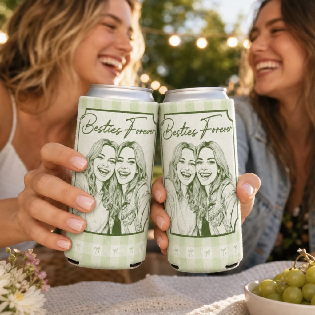 Love You Bestie - Personalized Skinny Can Cooler