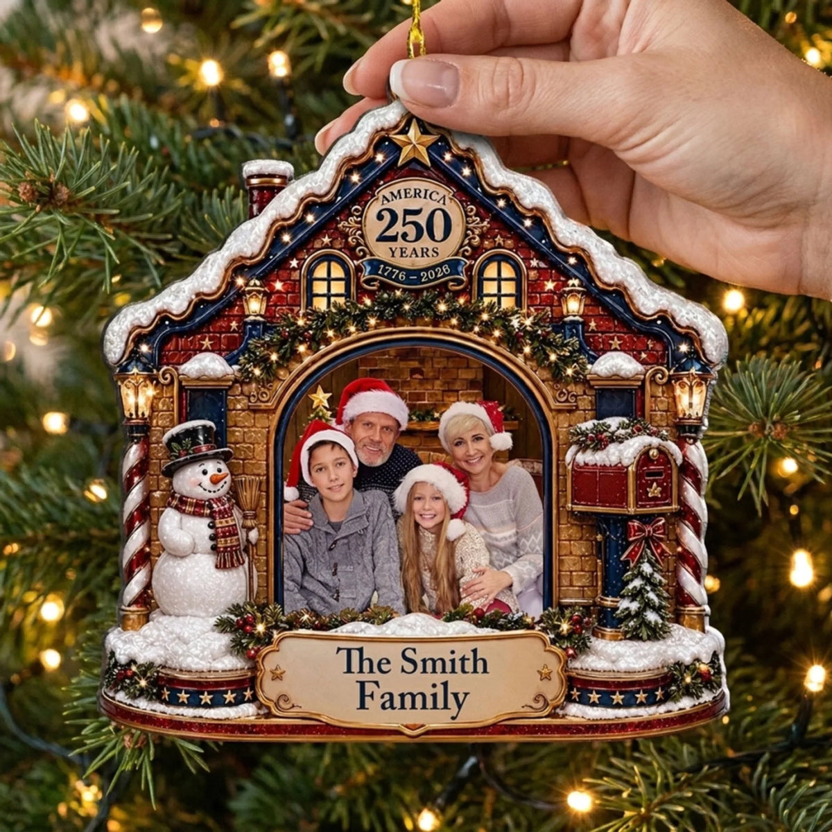 Custom Keepsake Christmas Ornament •  Generations Under the Stars - Personalized Acrylic Ornament
