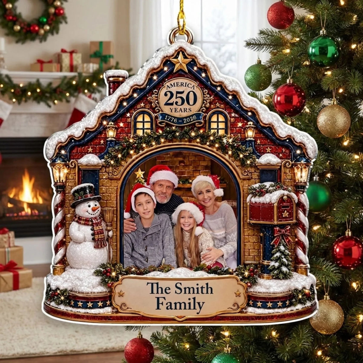 Custom Keepsake Christmas Ornament •  Generations Under the Stars - Personalized Acrylic Ornament
