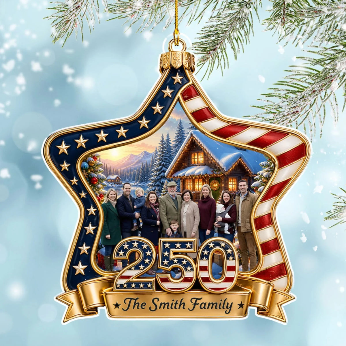 Custom Keepsake Christmas Ornament •  Roots Of Liberty - Personalized Acrylic Ornament