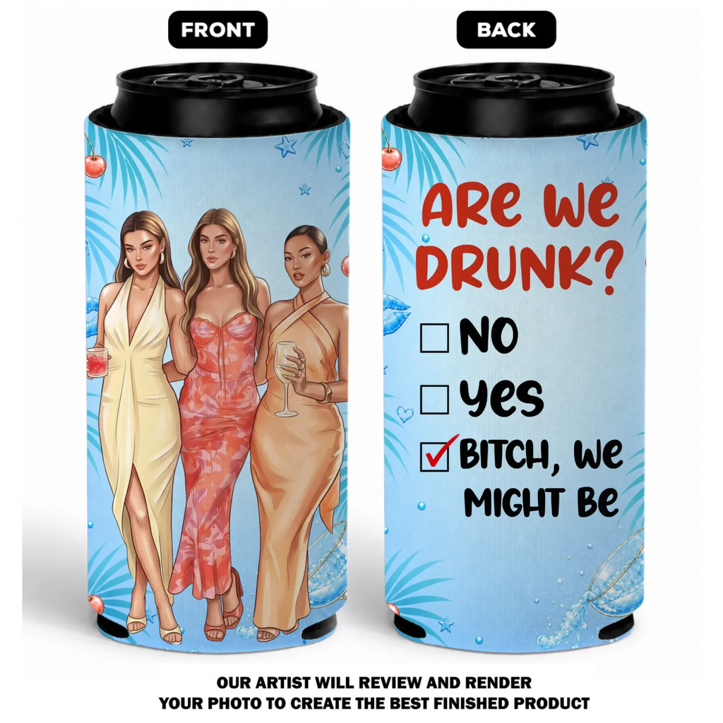 Best Besties - Personalized Skinny Can Cooler