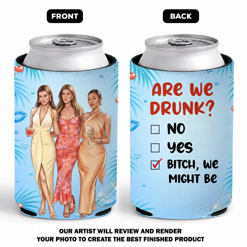 Best Besties - Personalized Skinny Can Cooler