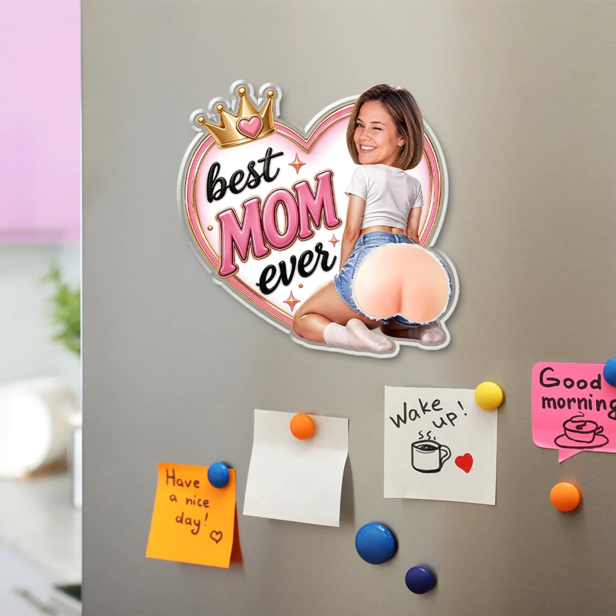 Best Mom Ever - Personalized Squishy Acrylic Magnet