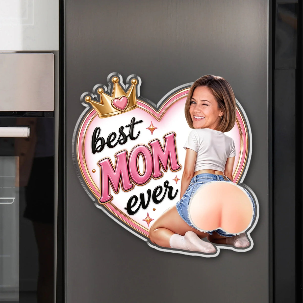 Best Mom Ever - Personalized Squishy Acrylic Magnet