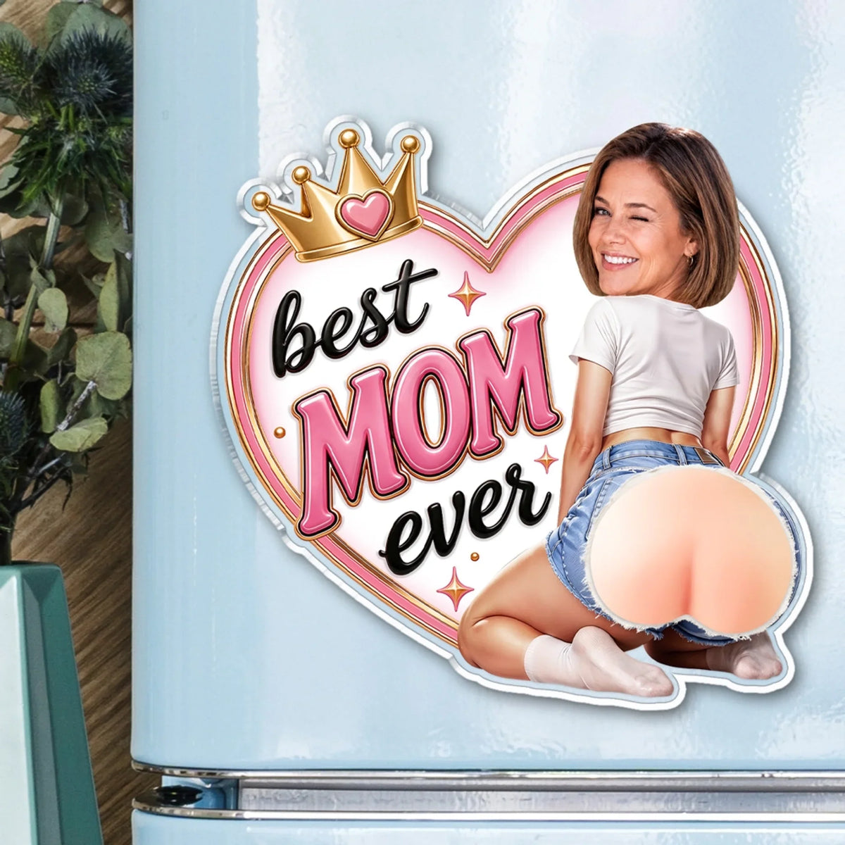 Best Mom Ever - Personalized Squishy Acrylic Magnet