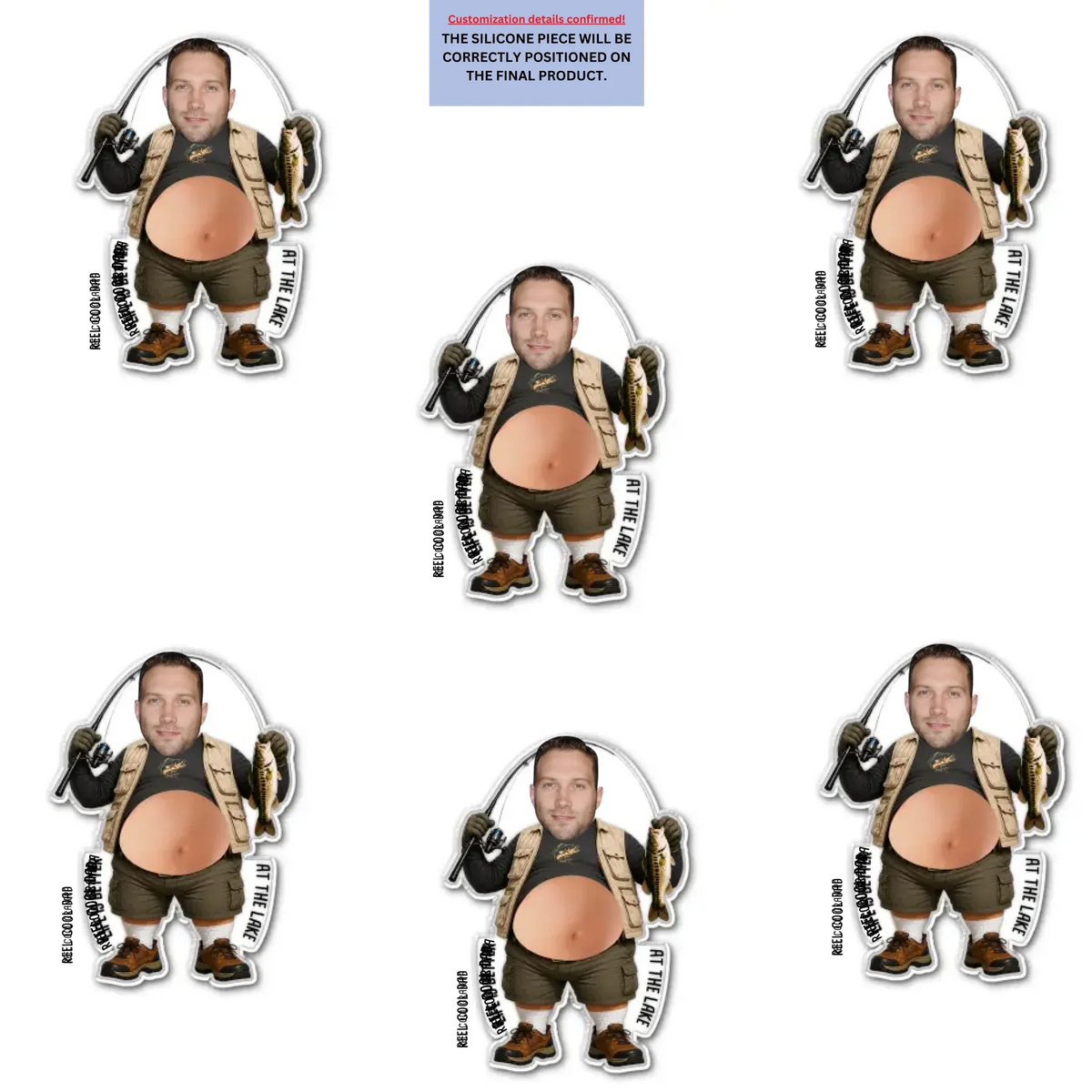 Reel Cool Dad - Personalized Squishy Acrylic Magnet