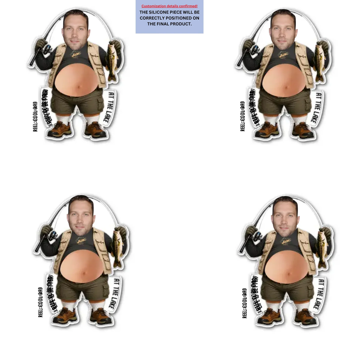 Reel Cool Dad - Personalized Squishy Acrylic Magnet