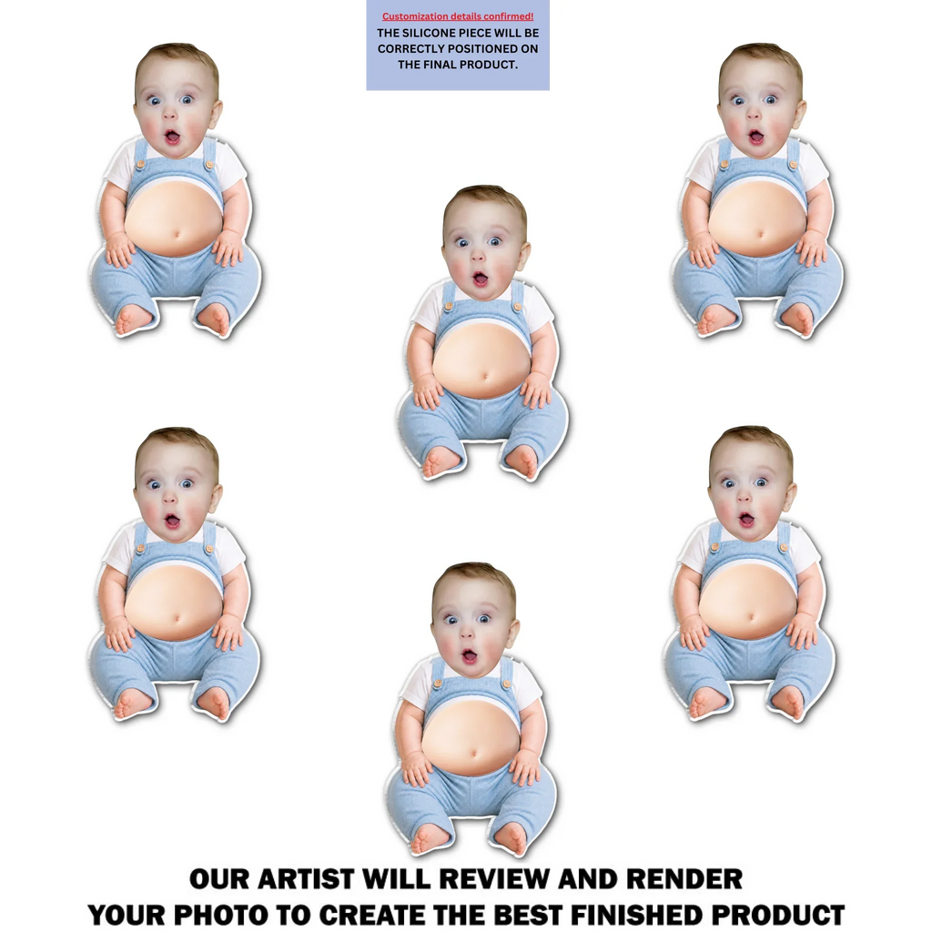Tiny Squishy Belly - Personalized Squishy Acrylic Magnet