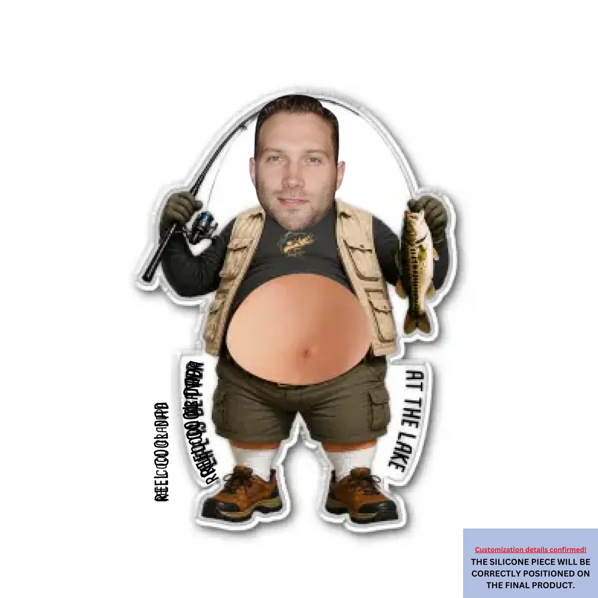 Reel Cool Dad - Personalized Squishy Acrylic Magnet