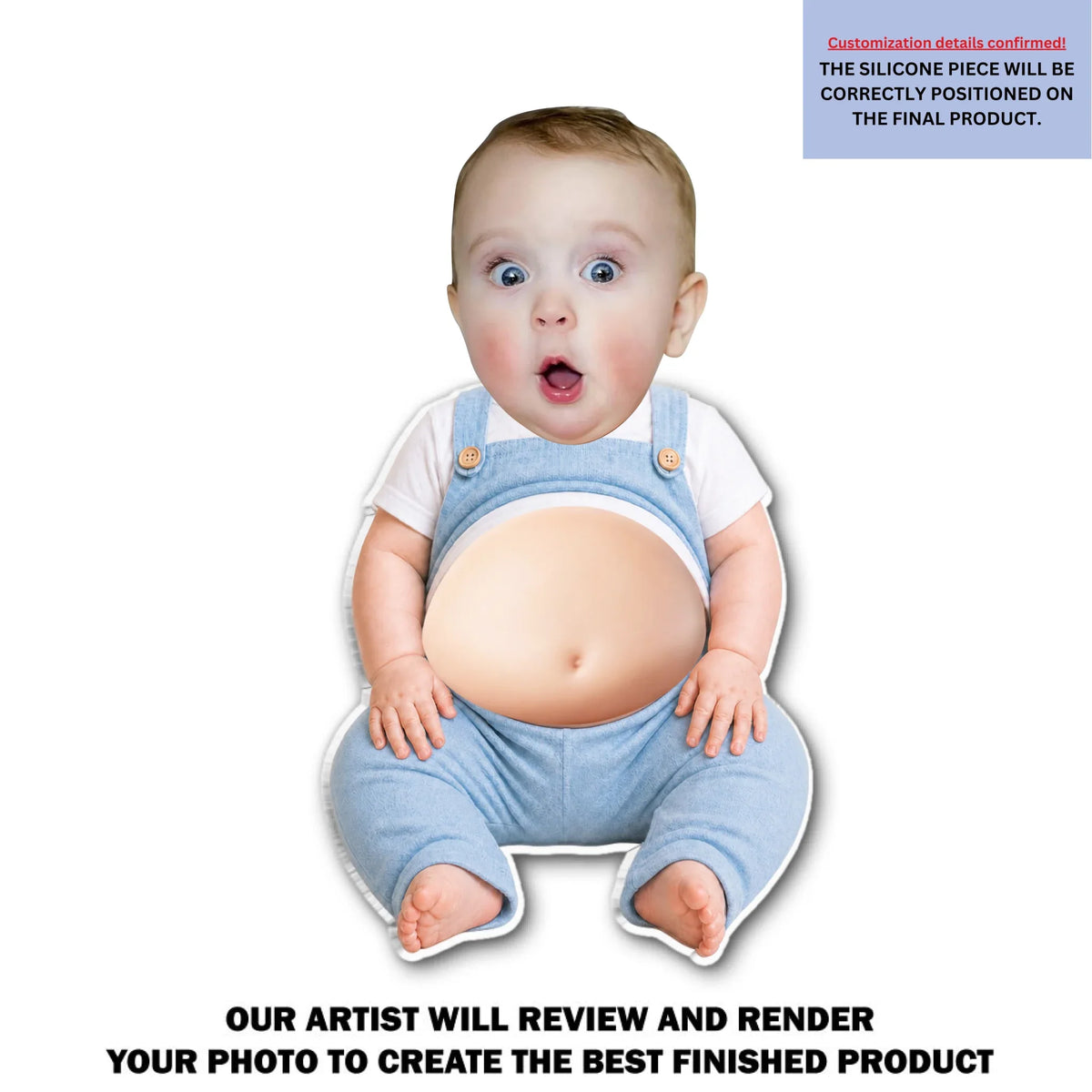 Tiny Squishy Belly - Personalized Squishy Acrylic Magnet