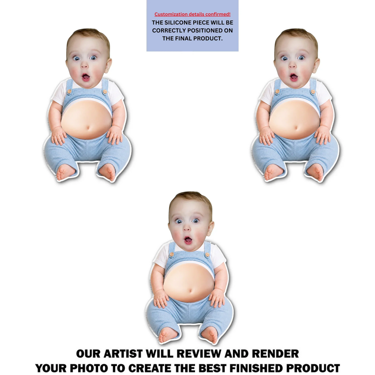 Tiny Squishy Belly - Personalized Squishy Acrylic Magnet
