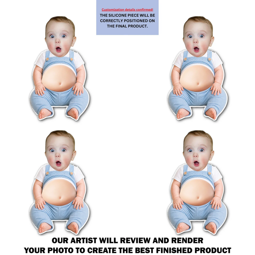 Tiny Squishy Belly - Personalized Squishy Acrylic Magnet