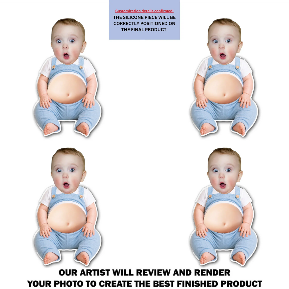 Tiny Squishy Belly - Personalized Squishy Acrylic Magnet