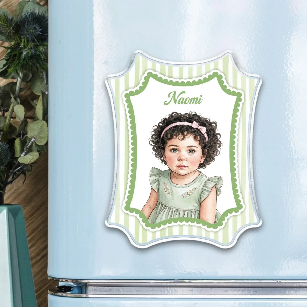 Kid Photo Watercolor - Personalized Acrylic Magnet